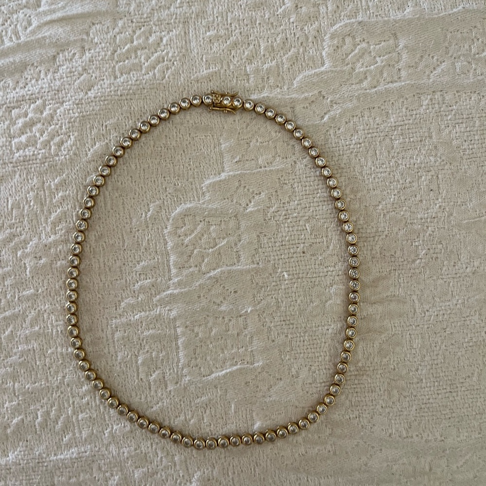 Dorsey James Bezel Tennis Necklace